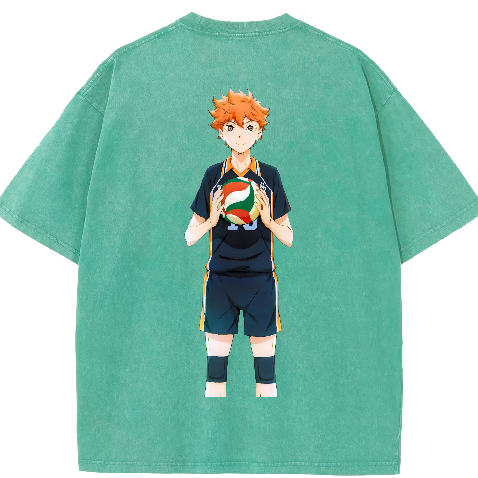 （画像用） ハイキュー!! Haikyu!! 綿100% ヴィンテージ風 半袖Tシャツ（背面プリント）